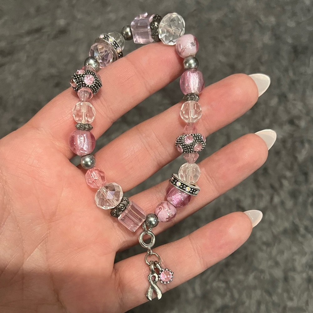 Breast Cancer Charm Bracelet💗